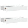 vidaXL sahtlitega seinariiulid, 2 tk, valge, 60x23,5x10 cm MDF