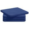vidaXL Istumispatjad 4 tk Samet Politsei sinine 40 x 40 x 3 cm