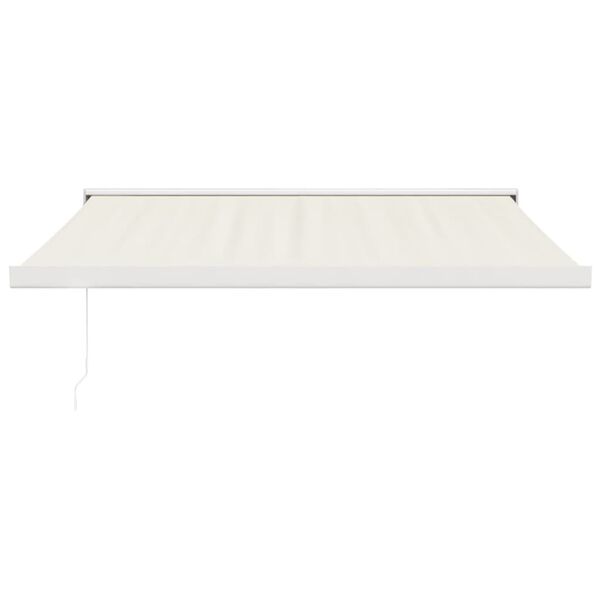 vidaXL sisset&otilde;mmatav varikatus kreemjas 3,5x2,5 kangas, alumiinium