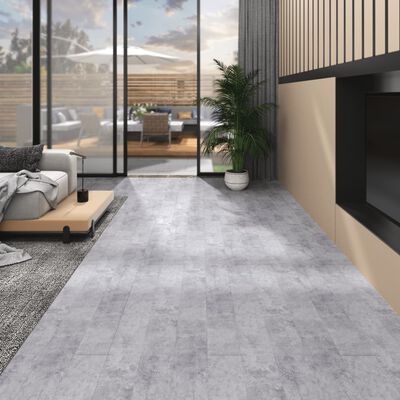 vidaXL PVC põrandalauad 5,02 m², 2 mm, iseliimuv, tsementhall