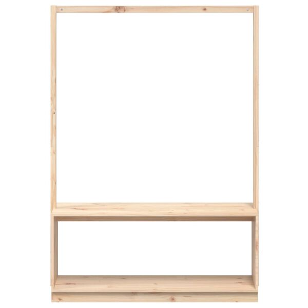 vidaXL riidestange koos jalatsikapiga, 113 x 40 x 157,5 cm, männipuit