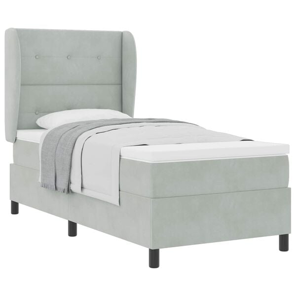 vidaXL Karbi vedrumadrats madratsiga Helehall 200 x 100 cm Pol&uuml;ester