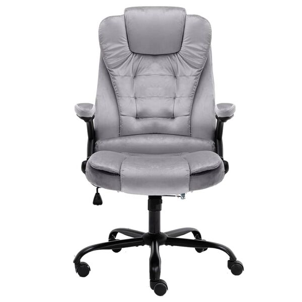 vidaXL kontoritool, helehall, samet