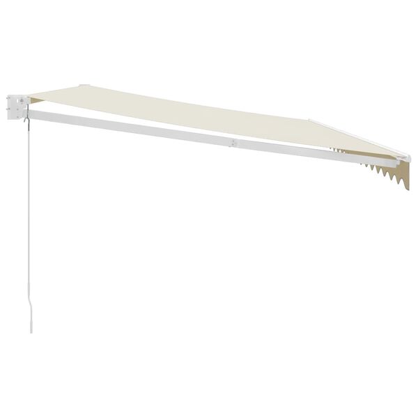vidaXL sisset&otilde;mmatav varikatus, kreemjas, 5x3 m, kangas, alumiinium