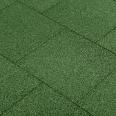 vidaXL põrandakaitsematid, 24 tk, kumm, 50 x 50 x 3 cm, roheline