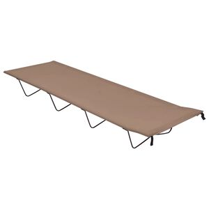 vidaXL matkavoodi 180x60x19 cm, oxford-kangas ja teras, pruunikashall