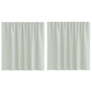 vidaXL voile kardinad varrastaskutega 2 tk, helehall