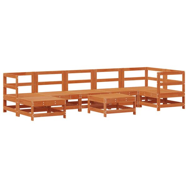 vidaXL Aia lounge komplekt 8 pcs Vahapruun Toekas m&auml;nnipuit