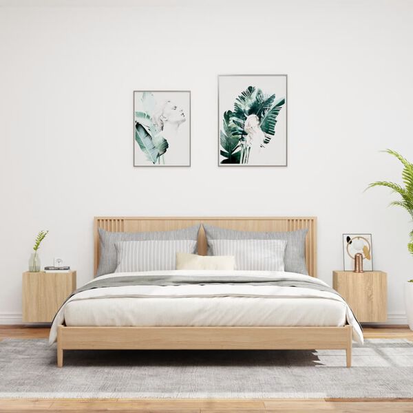 vidaXL teleri seinakapid 2 tk, Sonoma tamm, 40,5x30x40 cm, tehispuit