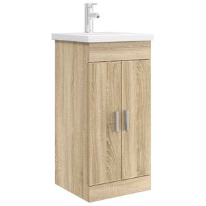 vidaXL Vannitoa kraanikauss Sonoma tamm 42 x 40 x 84,5 cm Tehispuit