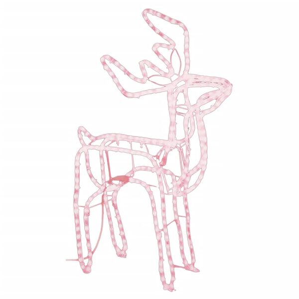 vidaXL põhjapõdra figuur soe valge 76x42x87 cm