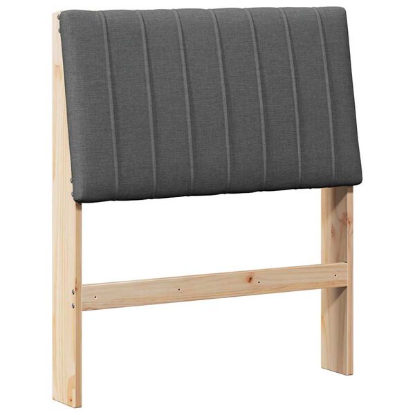 vidaXL Polsterdatud voodiots Tumehall 80 cm Tahke m&auml;nd