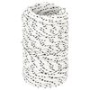vidaXL punutud paadik&ouml;is, valge, 2 mm x 25 m pol&uuml;ester