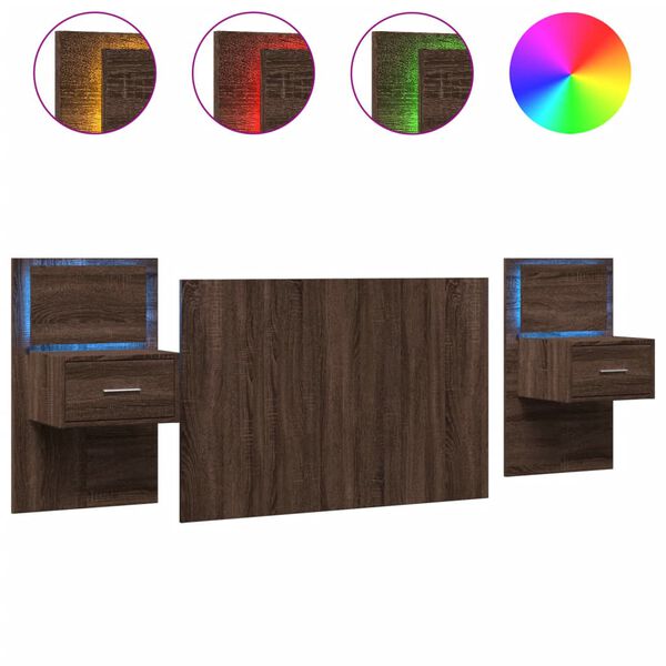 vidaXL kappidega voodipeats, pruun tamm, 120 cm, tehispuit