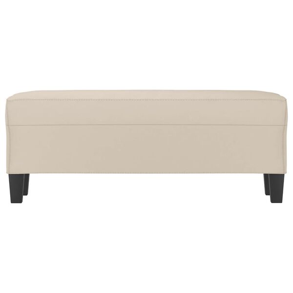 vidaXL pink, kreemjas, 100 x 35 x 41 cm, mikrofiiber kangas