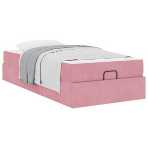 vidaXL Voodiraam madratsiga madratsiga 2 pcs Roosa Samet