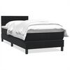 vidaXL Box Vedruvoodi Madratsiga Must 100x210 cm samet