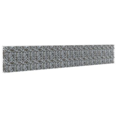 vidaXL kattega gabioonsein, tsingitud teras, 600 x 30 x 100 cm