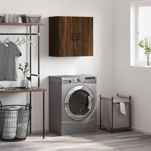 vidaXL seinakapp, pruun tamm, 60 x 31 x 60 cm, tehispuit