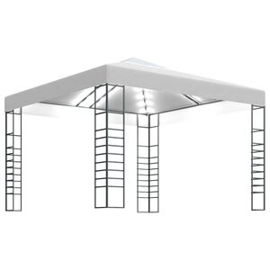 vidaXL aiatelk, LED-n&ouml;&ouml;rvalgustitega, 3 x 3 m, valge