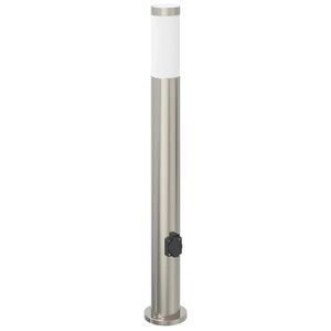 vidaXL pollarvalgusti pistikupesaga 80 cm roostevaba teras IP44