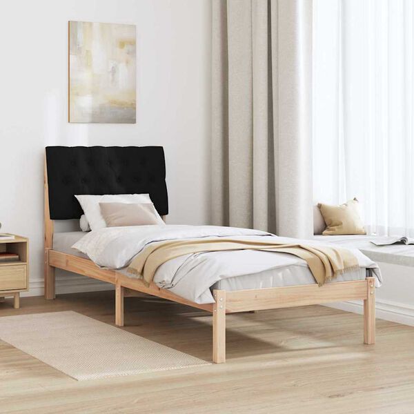 vidaXL Voodiraam Pehme Peatoega peaga Pruun 80 x 200 cm M&auml;nnipuit