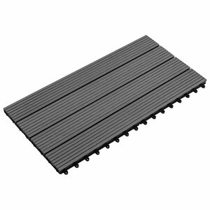 vidaXL Terrassiplaat 6 pcs Hall 60 x 30 cm Puitplastik