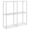 vidaXL Toruriiul ladustamisega Valge 86 x 27 x 90 cm Alumiinium