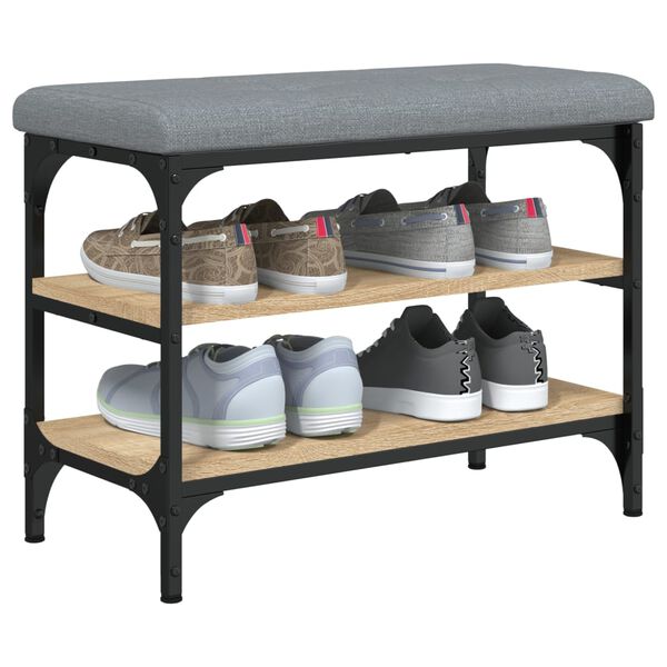 vidaXL jalatsipink, Sonoma tamm, 62 x 32 x 47 cm, tehispuit