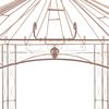 vidaXL aiapaviljon, antiikpruun, 4 m, raud