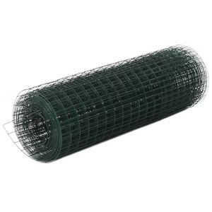 vidaXL kanade traataed, teras PVC kattega, 10 x 0,5 m, roheline