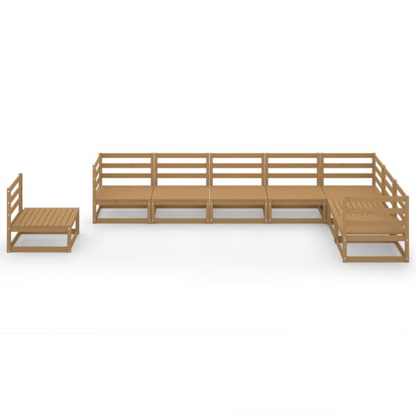 vidaXL 8-osaline aiam&ouml;&ouml;blikomplekt, meekarva, m&auml;nnipuit