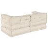 vidaXL Modulaarne diivan 2 pcs cream 140 x 70 x 56 cm kangas