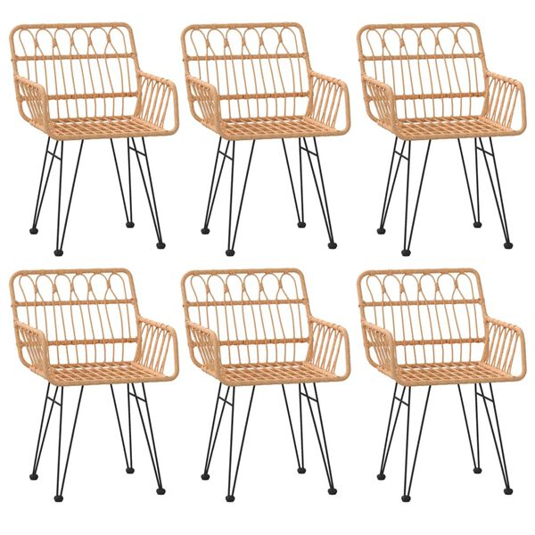 vidaXL 7-osaline aiamööbli komplekt, polürotang