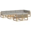 vidaXL V&auml;li diivanikomplekt 9 pcs Valge ja helehall 79 x 79 x 37 cm