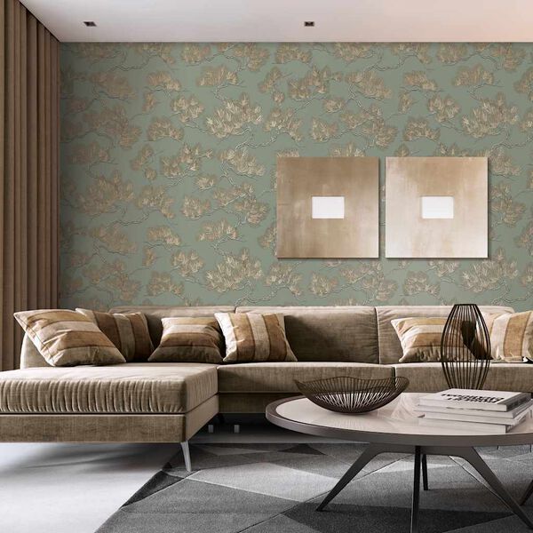 DUTCH WALLCOVERINGS tapeet, m&auml;nnipuu, roheline