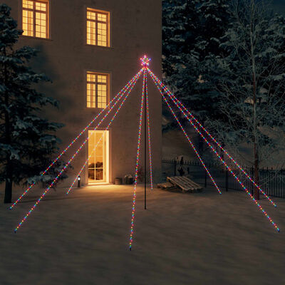 vidaXL jõulupuu tuled, tuppa/õue, 800 LEDi, värviline, 5 m