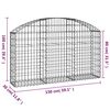vidaXL kaarekujuline gabioonkorv, 150x30x80/100 cm, tsingitud raud