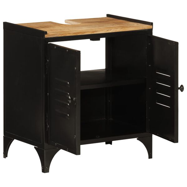 vidaXL vannitoa valamukapp, 55 x 35 x 60 cm , raud ja mangopuit