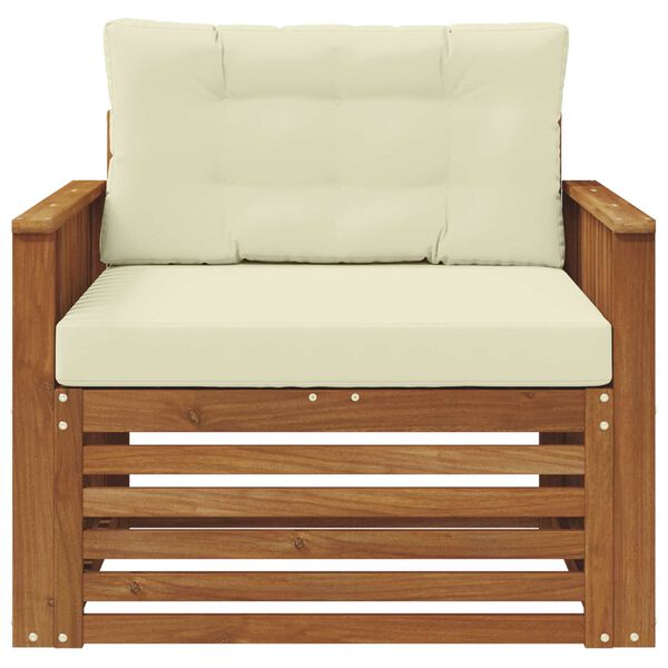 vidaXL V&auml;li diivanikomplekt Tugev akaatsiapuit ja pol&uuml;ester Neutraalne