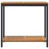 vidaXL Välilaud ladustamisega Naturaalne ja must 80 x 35 x 75 cm