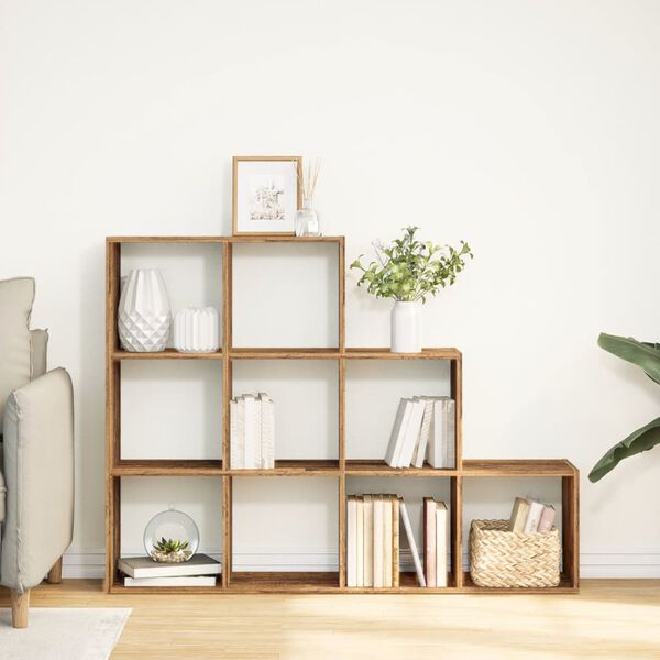 vidaXL ruumijagaja 3 korrust, vana puit, 137,5x29x103,5 cm, tehispuit