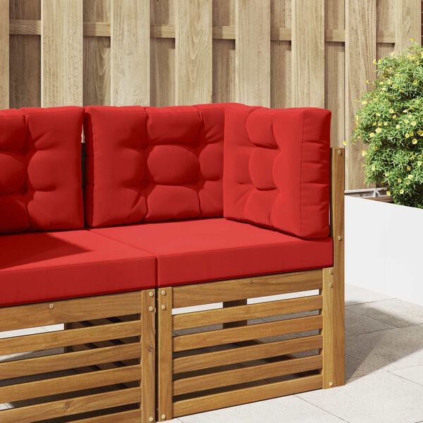 vidaXL V&auml;lim&ouml;&ouml;blitugi patja 3 pcs Punane Pol&uuml;ester