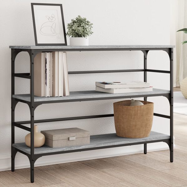 vidaXL konsoollaud, hall Sonoma tamm, 100x32x75 cm, tehispuit