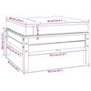 vidaXL 2-kohaline aiadiivan kreemjate patjadega, männipuit
