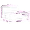 vidaXL LED Box Spring Voodi peaga Pruunikashall 180 x 200 cm kangas
