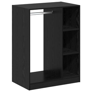 vidaXL Garderoobikapp riiuliga Must tamm 77 x 48 x 102 cm