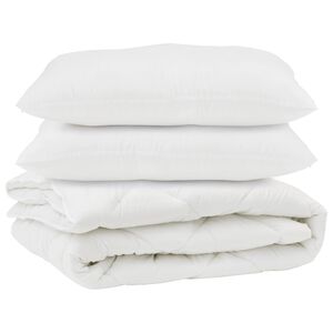 vidaXL Suletekk padjaga 3 pcs Valge Mikrofiiber