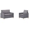 vidaXL Diivanikomplekt 2 pcs Helehall Pol&uuml;ester