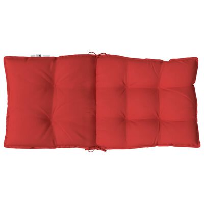 vidaXL madala seljatoega toolipadjad 2 tk, punane, oxford kangas